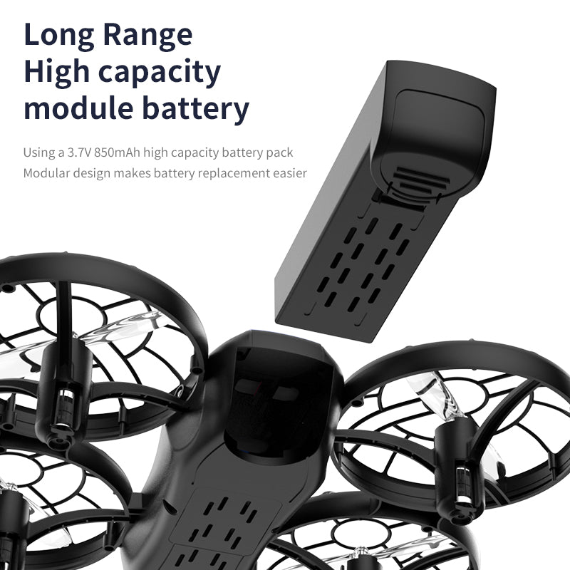 Drone com Luzes LED Quadcoptero com Altitude Fixa e Design Dobrável – RS Bebe 01